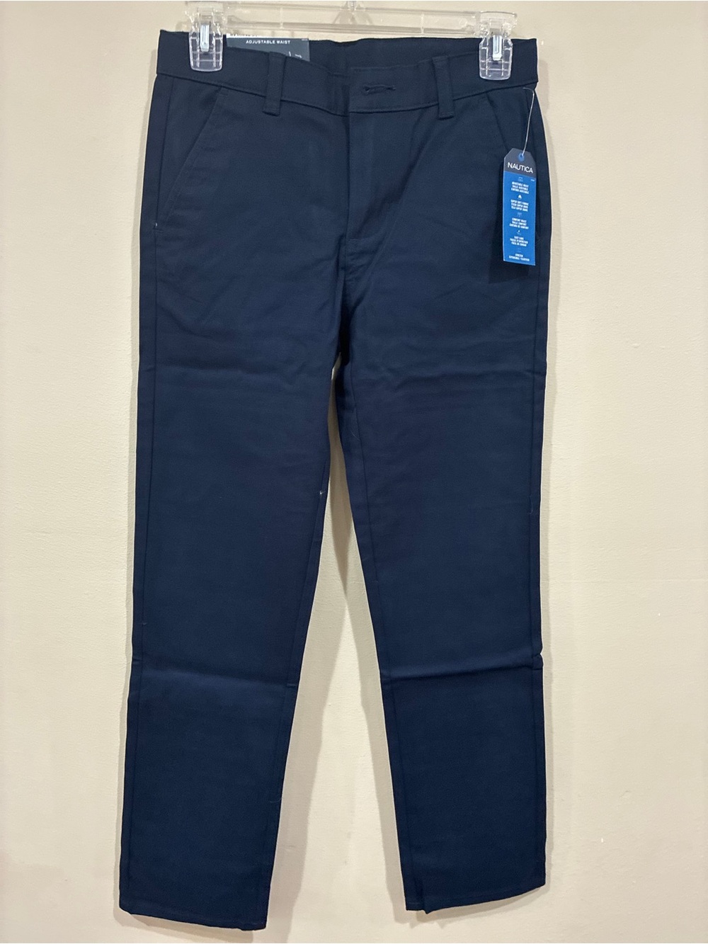 Nautica boys Navy Blue Straight-Leg Casual chino uniform Pants